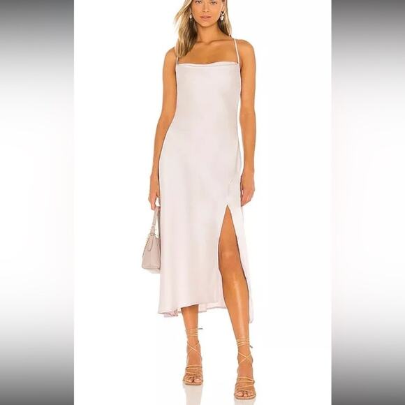 NWOT ASTR the Label Gaia Dress Champagne Beige Tie Open Back Party XS - Picture 1 of 6